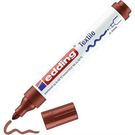 Textilfilc EDDING 4500 2-3mm hegy barna