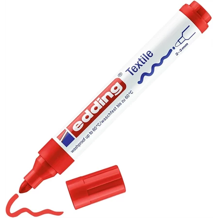 Textilfilc EDDING 4500 2-3mm hegy piros