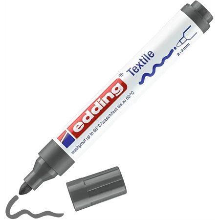 Textilfilc EDDING 4500 2-3mm hegy szürke