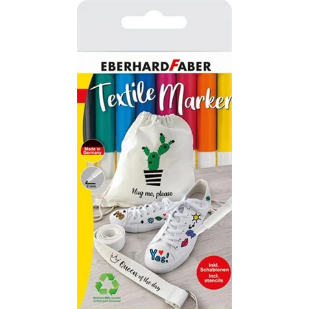 Textilfilc készlet 8db-os + 4:1-ben sablonnal műanyag tartóban