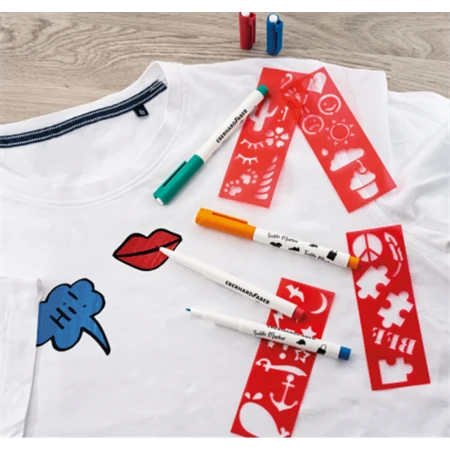 Textilfilc készlet 8db-os + 4:1-ben sablonnal műanyag tartóban