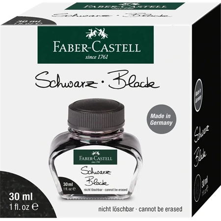 Tinta üveges Faber-Castell 30ml, fekete