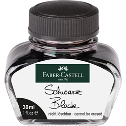 Tinta üveges Faber-Castell 30ml, fekete