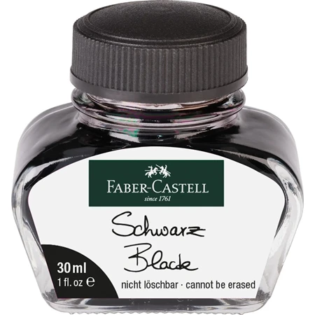 Tinta üveges Faber-Castell 30ml, fekete