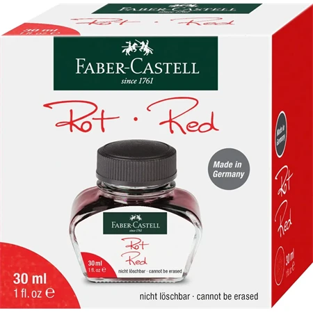 Tinta üveges Faber-Castell 30ml, piros