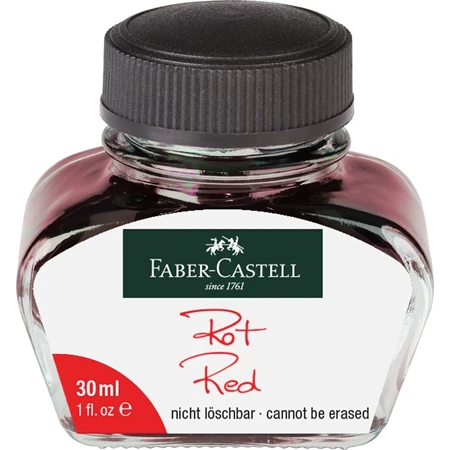 Tinta üveges Faber-Castell 30ml, piros