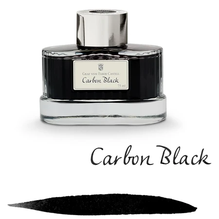 Tinta üveges Graf von Faber-Castell 75ml, karbonfekete okmánybiztos, magas színfényességű