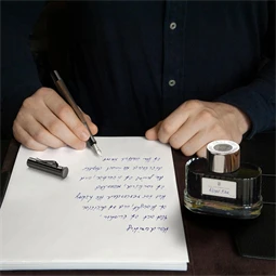 Tinta üveges Graf von Faber-Castell 75ml, királykék, okmánybiztos, magas színfényességű