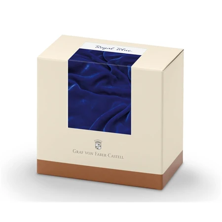 Tinta üveges Graf von Faber-Castell 75ml, királykék, okmánybiztos, magas színfényességű