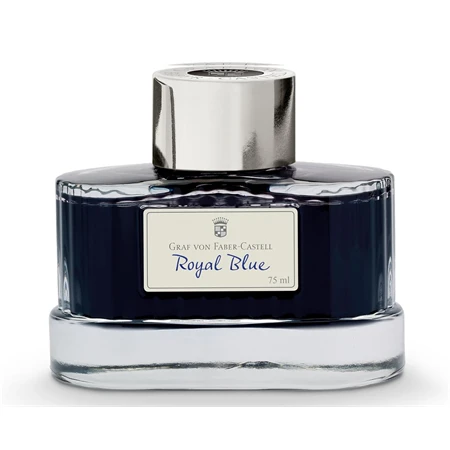 Tinta üveges Graf von Faber-Castell 75ml, királykék, okmánybiztos, magas színfényességű