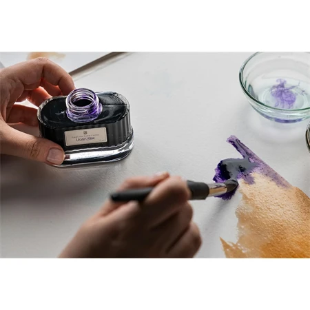 Tinta üveges Graf von Faber-Castell 75ml, éjkék, okmánybiztos, magas színfényességű