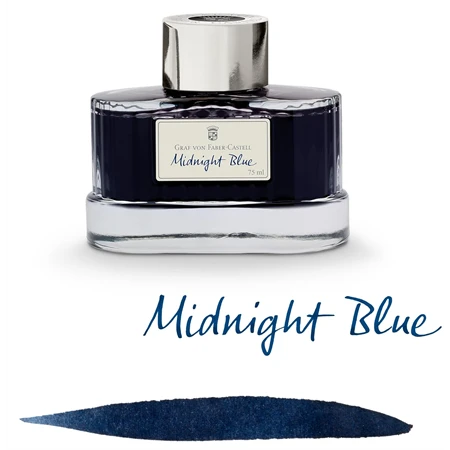 Tinta üveges Graf von Faber-Castell 75ml, éjkék, okmánybiztos, magas színfényességű