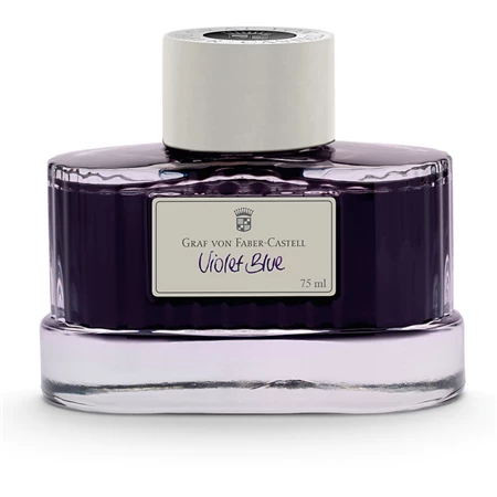 Tinta üveges Graf von Faber-Castell 75ml, liláskék, okmánybiztos, magas színfényességű violet blue