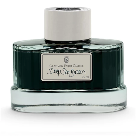 Tinta üveges Graf von Faber-Castell 75ml, mélytengeri zöld, okmánybiztos, magas színfényességű