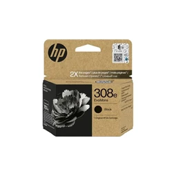 Tintapatron HP 308 fekete 7FP22UE Deskjet 2900, Envy 6110e nyomtatókhoz, HP 308e EvoMore, fekete, 320 oldal