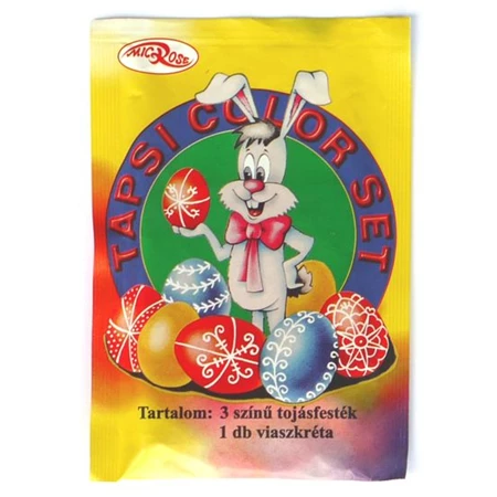 Tojásfesték 3 szín + 1db viaszkréta Tapsi Color