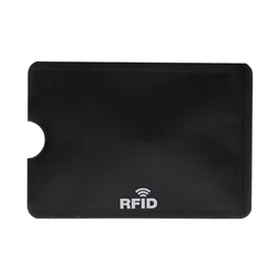 Tok bankkártya tartó, alumínium, 60×90 mm, RFID védelemmel, fekete