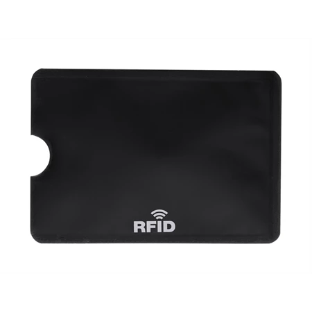 Tok bankkártya tartó, alumínium, 60×90 mm, RFID védelemmel, fekete