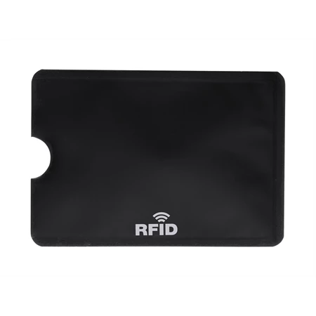 Tok bankkártya tartó, alumínium, 60x90 mm, RFID védelemmel, fekete
