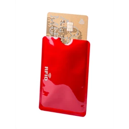 Tok bankkártya tartó, alumínium, 60×90 mm, RFID védelemmel, piros színű