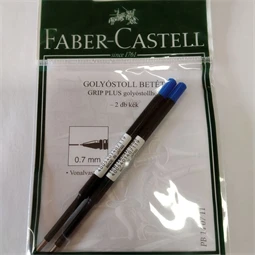 Tollbetét Faber-Castell golyóstoll betét Grip Plus 0,7 2db/csomag kék