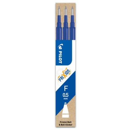 Tollbetét roller PILOT FriXion Clicker 0,25, radírozható, kék, 3db/csomag