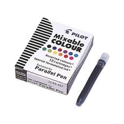 Tollbetét tintapatron PILOT Parallel Pen, 12 különböző szín/csomag