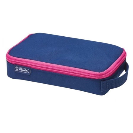 Tolltartó 1 részes HERLITZ 2 Go navy kék-pink 21 x 13 x 6 cm