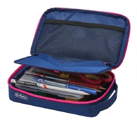 Tolltartó 1 részes HERLITZ 2 Go navy kék-pink 21 x 13 x 6 cm