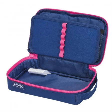 Tolltartó 1 részes HERLITZ 2 Go navy kék-pink 21 x 13 x 6 cm