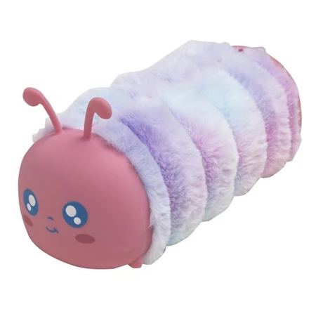 Tolltartó, cipzáras, szőrme-szilikon, EXACOMPTA Caterpillar vegyes színek