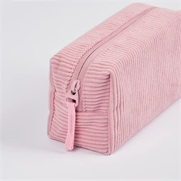 Tolltartó hasáb HERLITZ  kordbársony pasztell rózsaszin/virág belül 20x10x7,5 cm