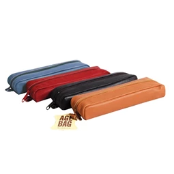 Tolltartó ovális CLAIREFONTAINE Age-Bag 18,5x5x3cm bőr vegyes színek