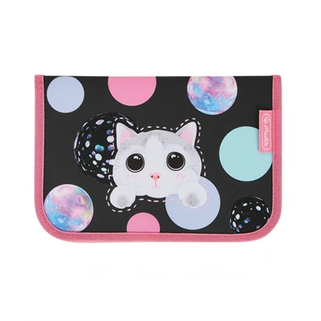 Tolltartó töltött 2 klapnis HERLITZ 31 részes Cute Cat, cicás