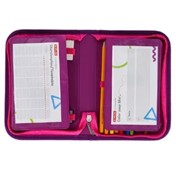 Tolltartó töltött 2 klapnis HERLITZ 31 részes DipDye pink