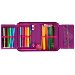 Tolltartó töltött 2 klapnis HERLITZ 31 részes DipDye pink