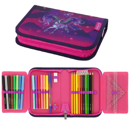 Tolltartó töltött 2 klapnis HERLITZ 31 részes Magic Unicorn