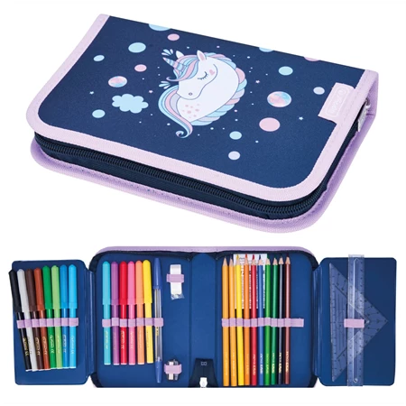 Tolltartó töltött 2 klapnis HERLITZ 31 részes Unicorn Dreams