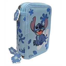 Tolltartó töltött 3 emeletes Lilo és Stitch kék