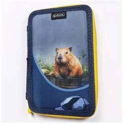 Tolltartó üres 2 emeletes HERLITZ CapyBara kék 20 x 4,5 x 13 cm
