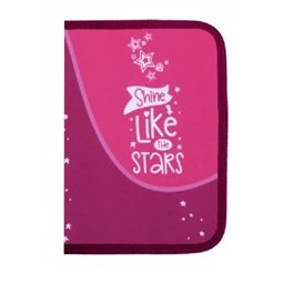Tolltartó üres 2 klapnis HERLITZ pink, Shine like the stars 19,3x13,5x3 cm