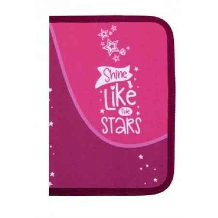 Tolltartó üres 2 klapnis HERLITZ pink, Shine like the stars 19,3x13,5x3 cm
