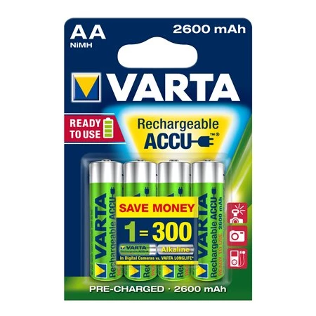 Tölthető elem ceruza VARTA Professional Accu AA 4x2600 mAh, előtöltött, 4db/csomag