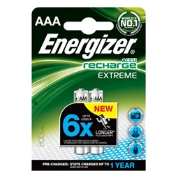 Tölthető elem micro ENERGIZER Extreme AAA, 2x800 mAh, előtöltött, 2db/csomag