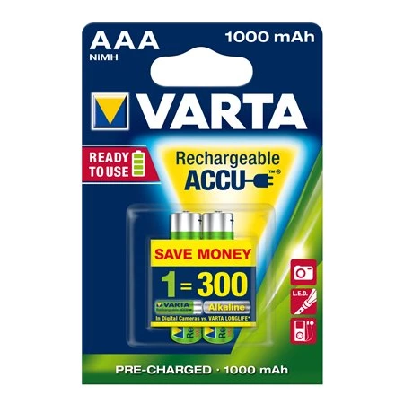 Tölthető elem micro VARTA Professional Accu AAA, 2x1000 mAh, 2db/csomag