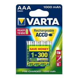 Tölthető elem micro VARTA Professional Accu AAA, 4x1000 mAh, 4db/csomag