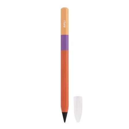 Töltőceruza, APLI Infinite mini HB, hatszögletű, csereheggyel,  tricolor, narancs test, grafit írásszín