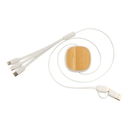 Töltőkábel, teleszkópos, 53×225×15 mm, Mikro USB, USB-C és Lightning csatlakozókkal.