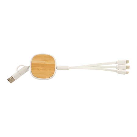 Töltőkábel, teleszkópos, 53x225x15 mm, Mikro USB, USB-C és Lightning csatlakozókkal.