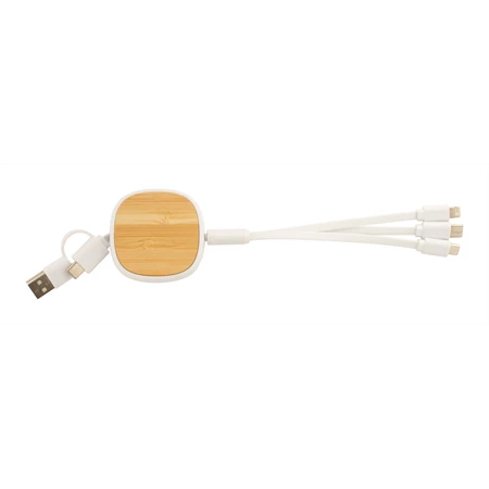 Töltőkábel, teleszkópos, 53×225×15 mm, Mikro USB, USB-C és Lightning csatlakozókkal.